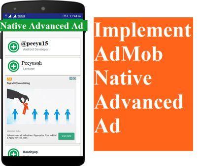 admob native ads implementation
